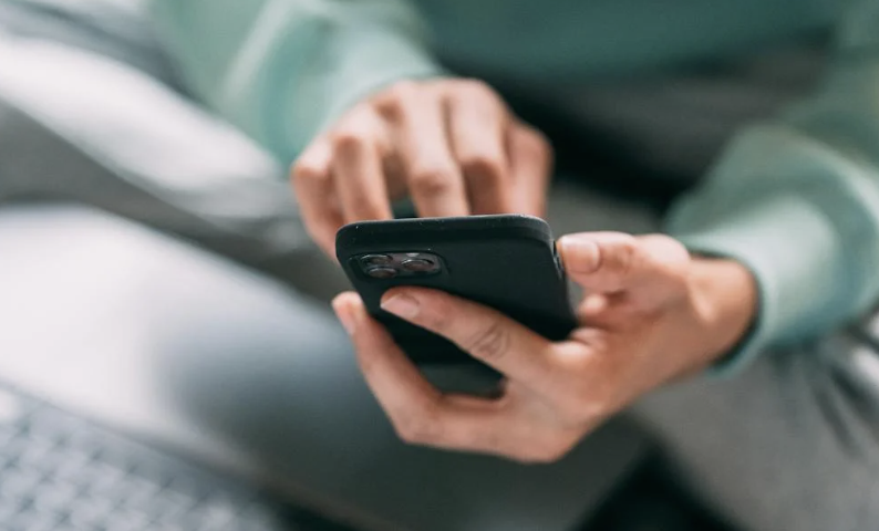 Person texting