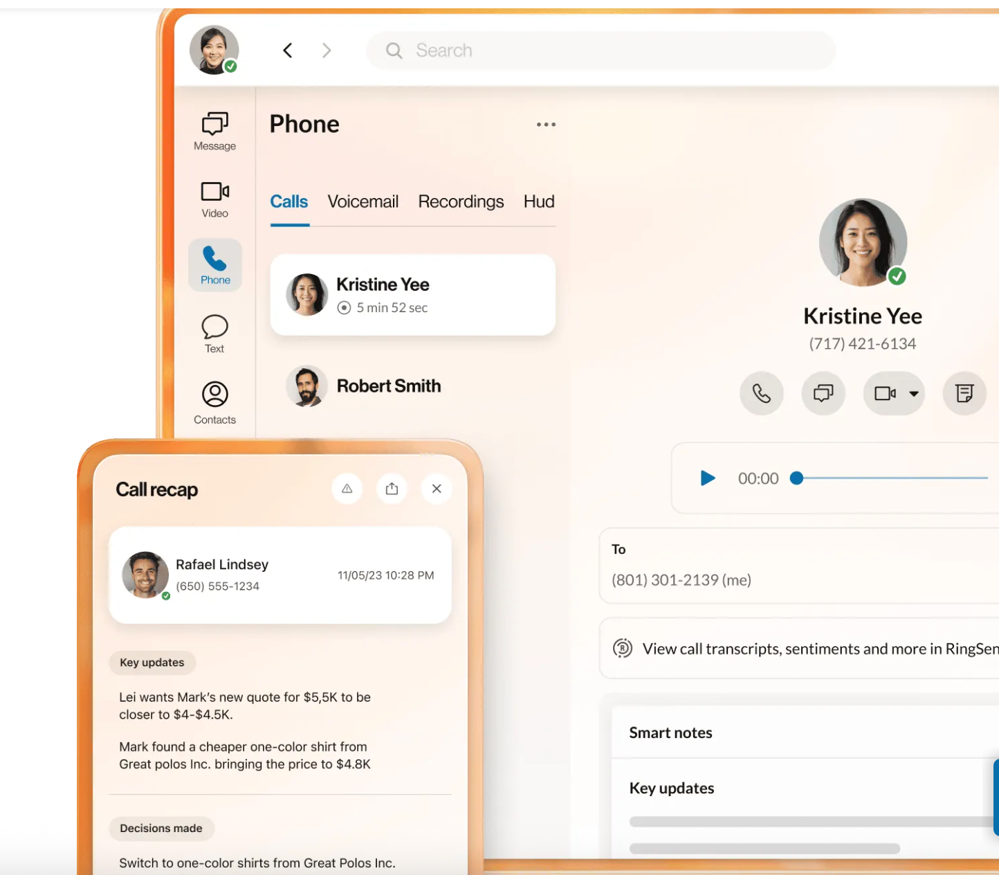 RingCentral Interface